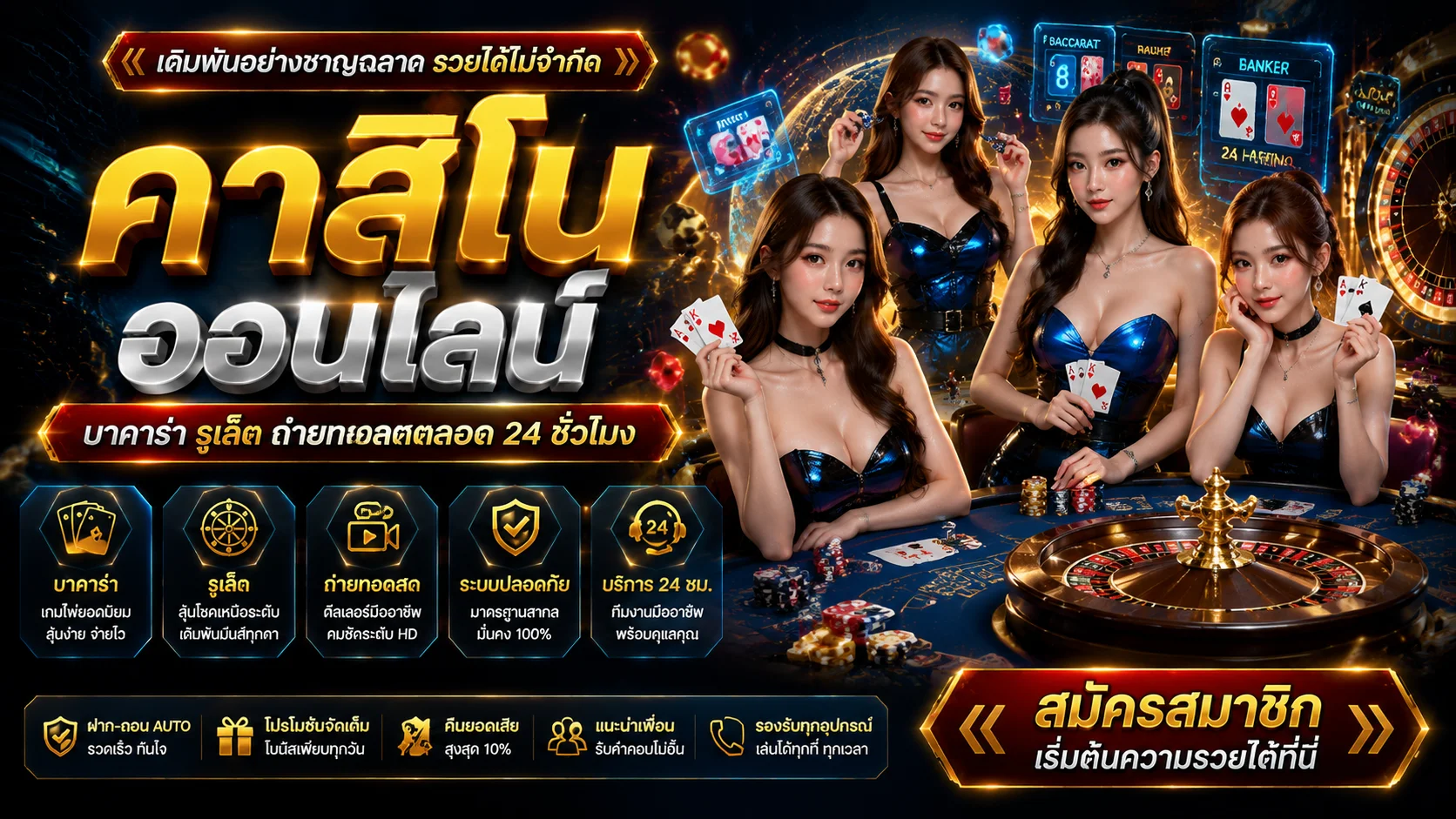 VM9 คาสิโนออนไลน์ บาคาร่าถ่ายทอดสด